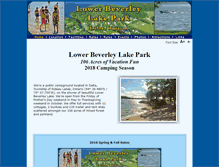 Tablet Screenshot of beverleylakepark.com